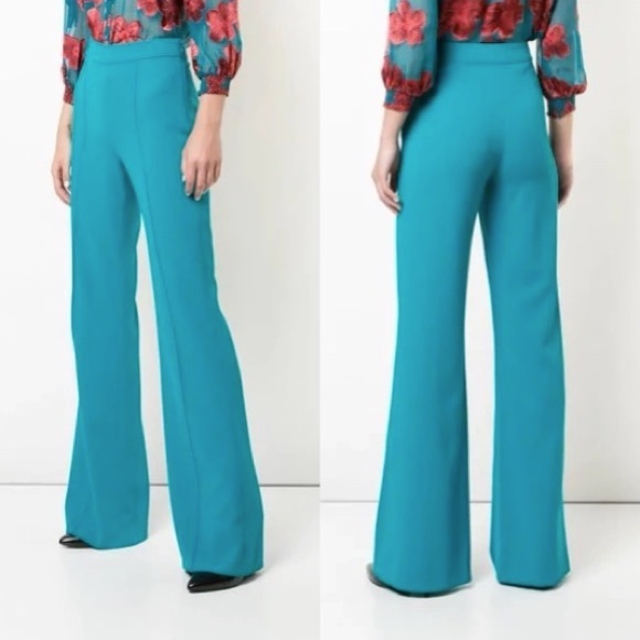 Alice + Olivia Pants - NWT Alice + Olivia Jalisa High-Rise Flared Pants in Blue